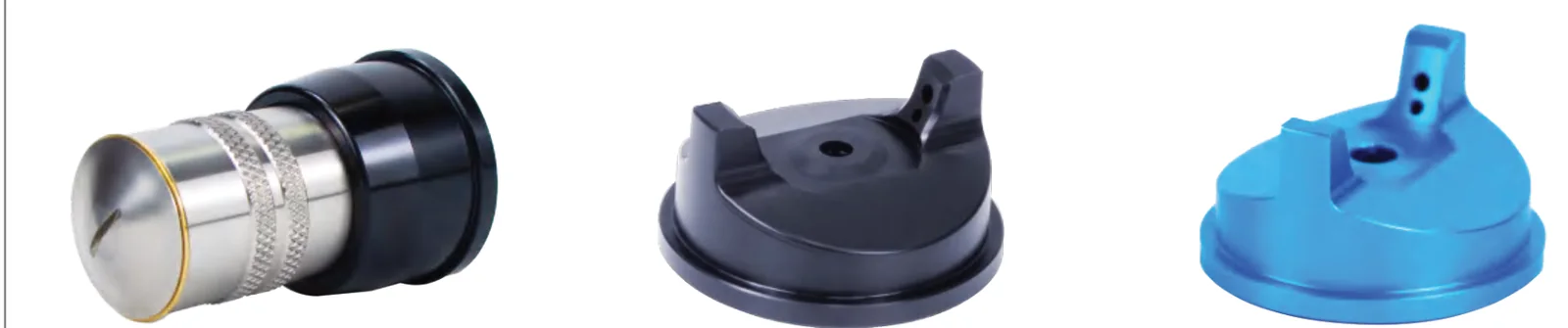 Circular, plastic and fan-shaped spray nozzles